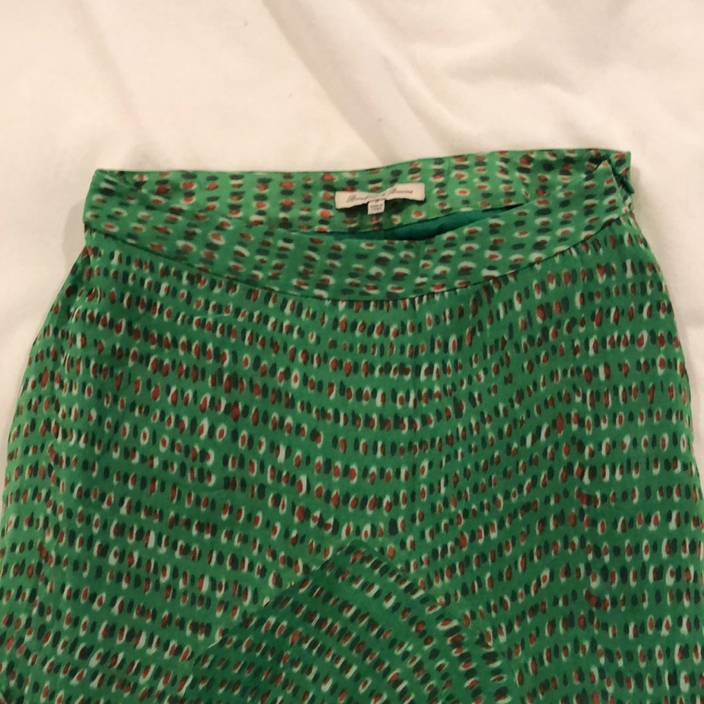 Madewell Broadway and Broome green skirt